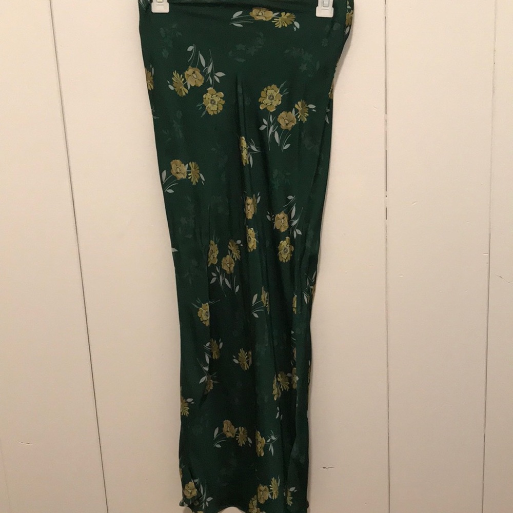 Urban outfitters bias cut midi satin skirt